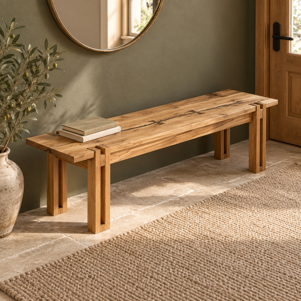Doku Masif Meşe Bench