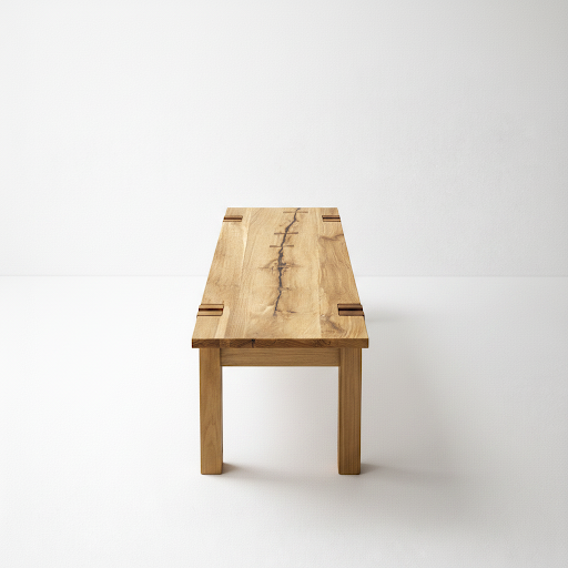 Doku Masif Meşe Bench - Görsel 6